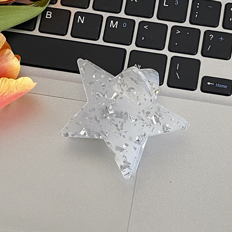 Colorful Cute Solid Color Star Hair Claws