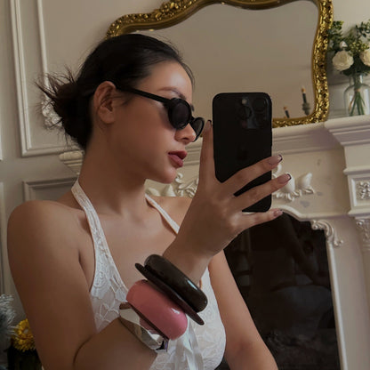 Irregular Layered Smooth Acrylic Bracelets