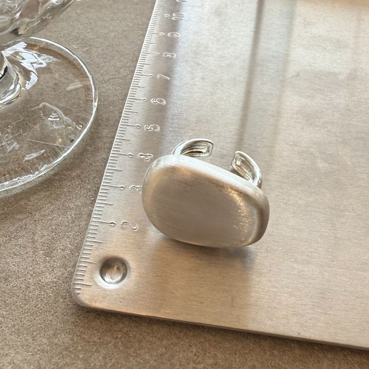 Trendy Silver Wide Open Band Ring