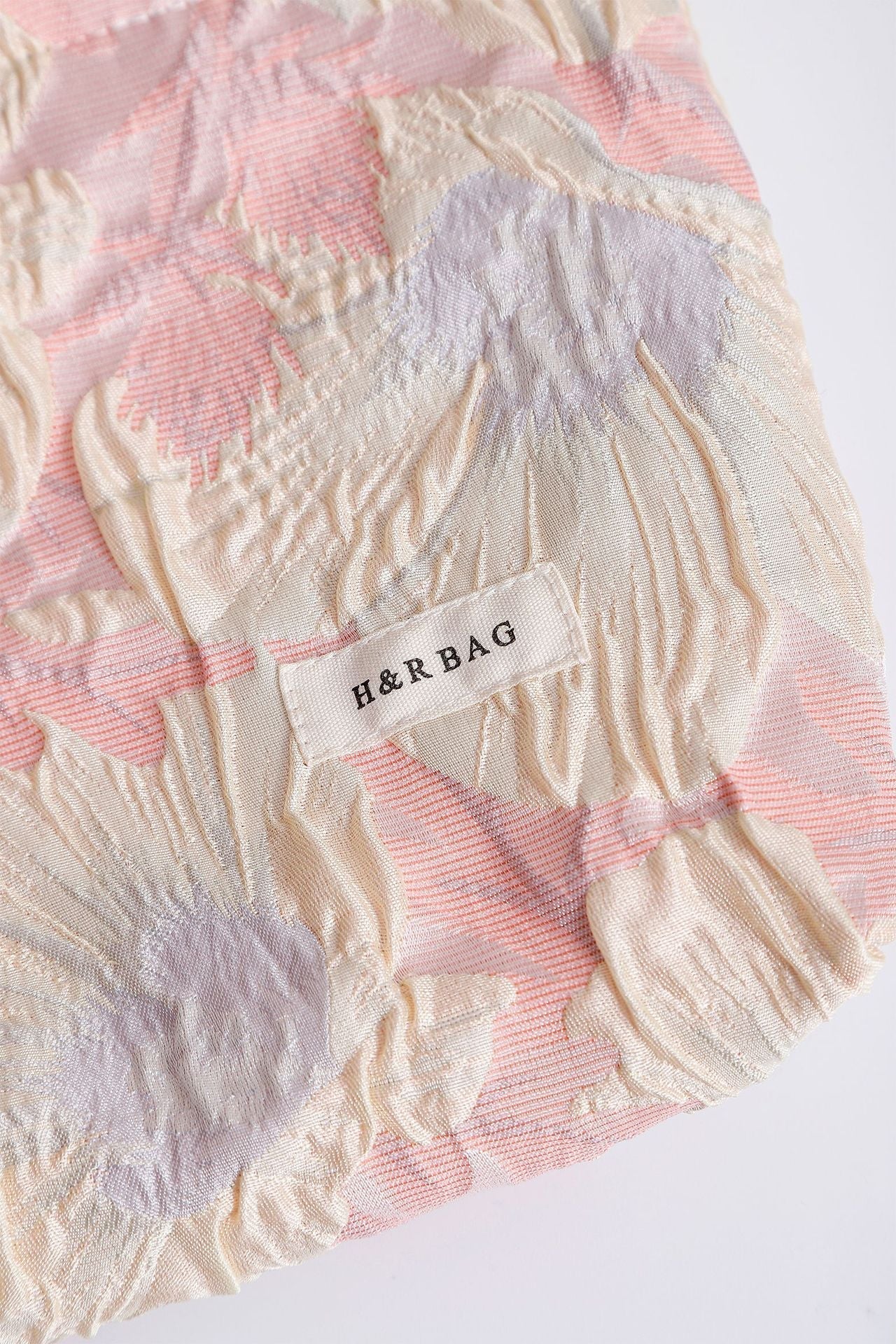 Elegant Embossed Floral Portable Makeup Bag