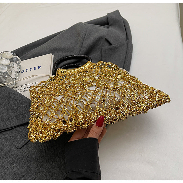 Hollow Out Braided Large Tote Bags