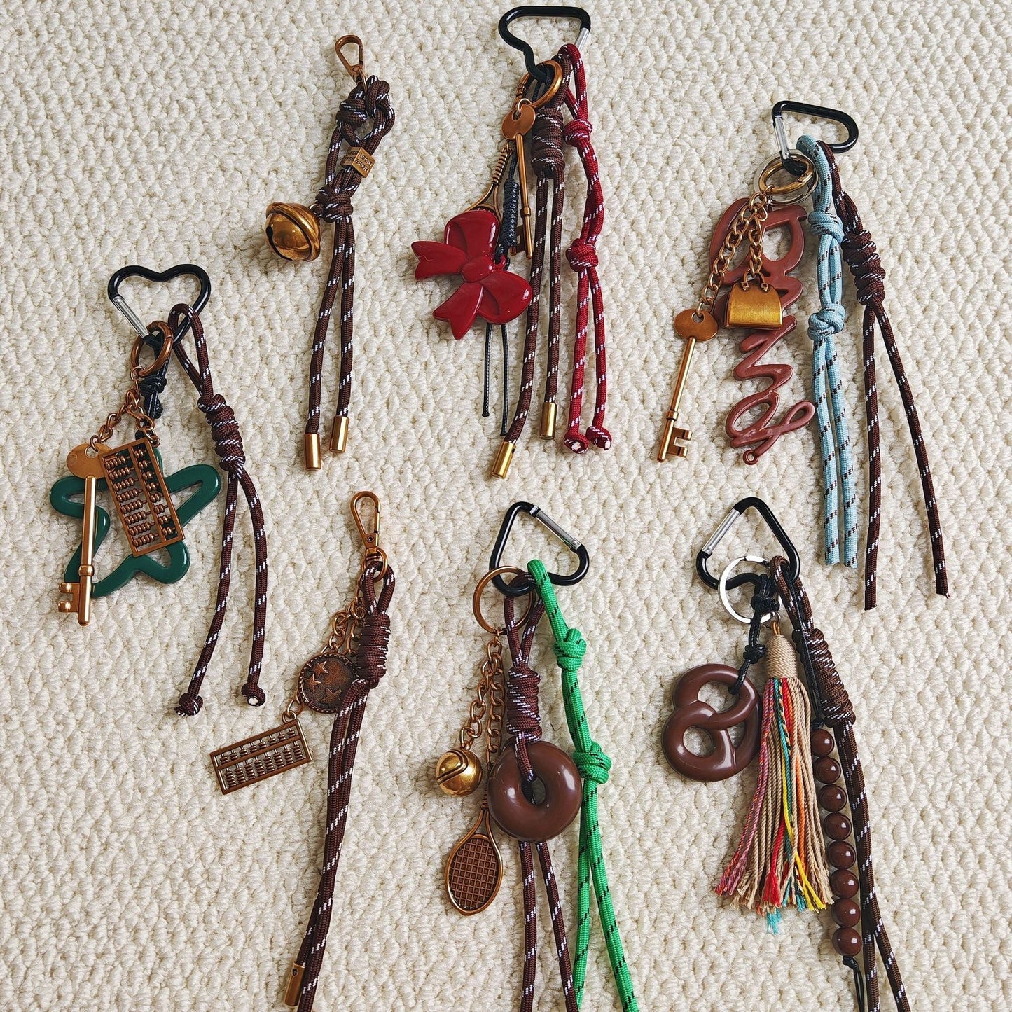 Tassel Braided Rope Keychain Bag Charm