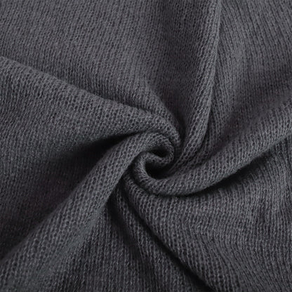 Solid Color See Through Flare Sleeves Knit Top