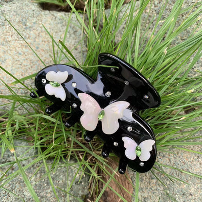 Butterfly Rhinestone Sweet Large Hair Claws