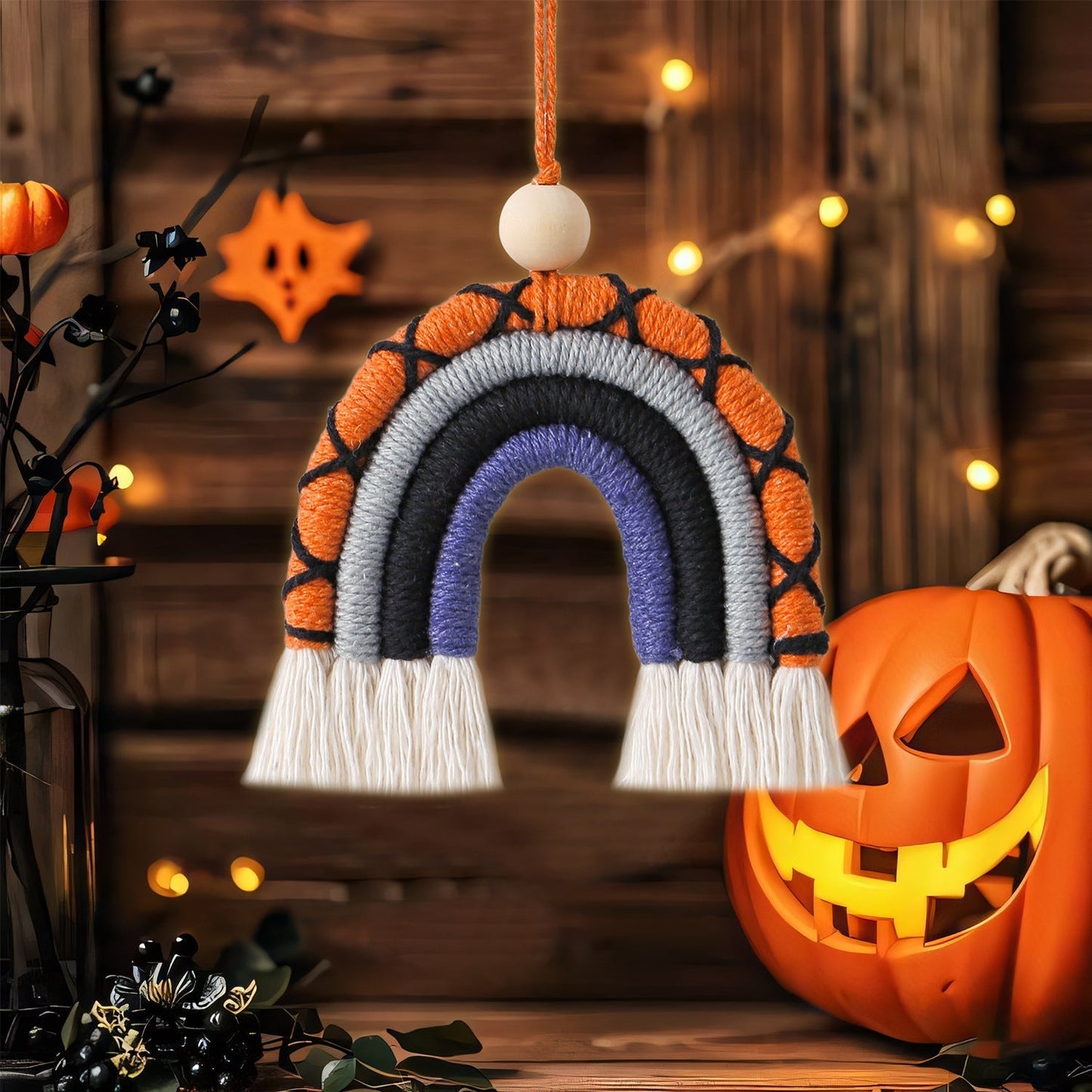 Rope Rainbow Tassel Halloween Hanging