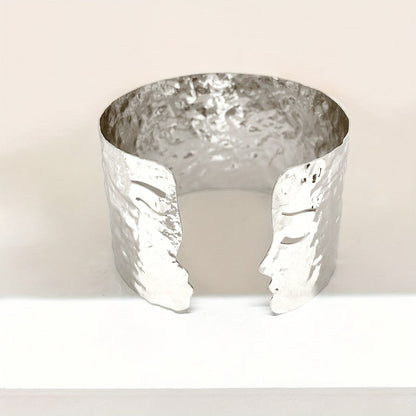 Simple Human Face Open Arm Cuff