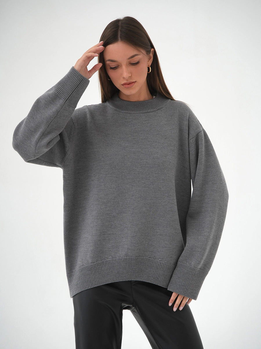 Solid Color Loose Casual Sweater