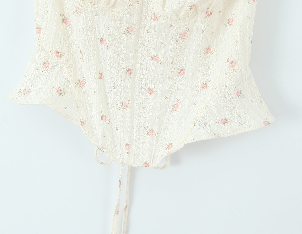 Trendy Floral Crop Top and Skirt Set