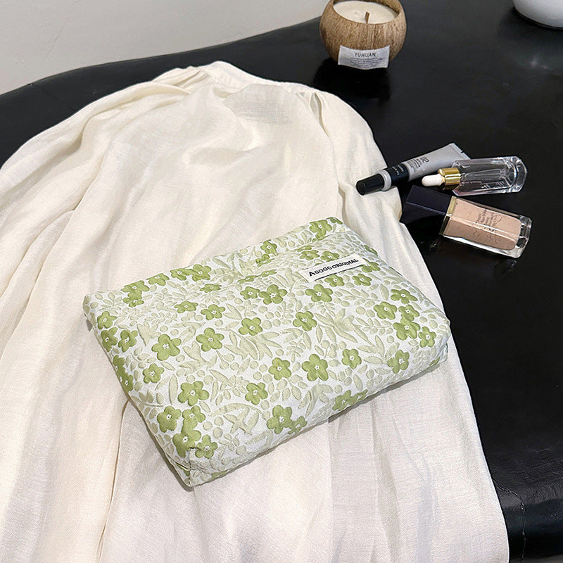 Simple Shining Large Capacity Portable Cosmetic Bag