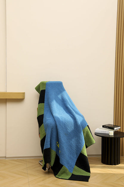 Retro Plaid Thickened Soft Velvet Blanket