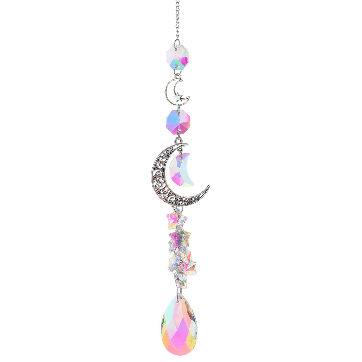 3+ Moon Star Crystal Suncatcher Hangings