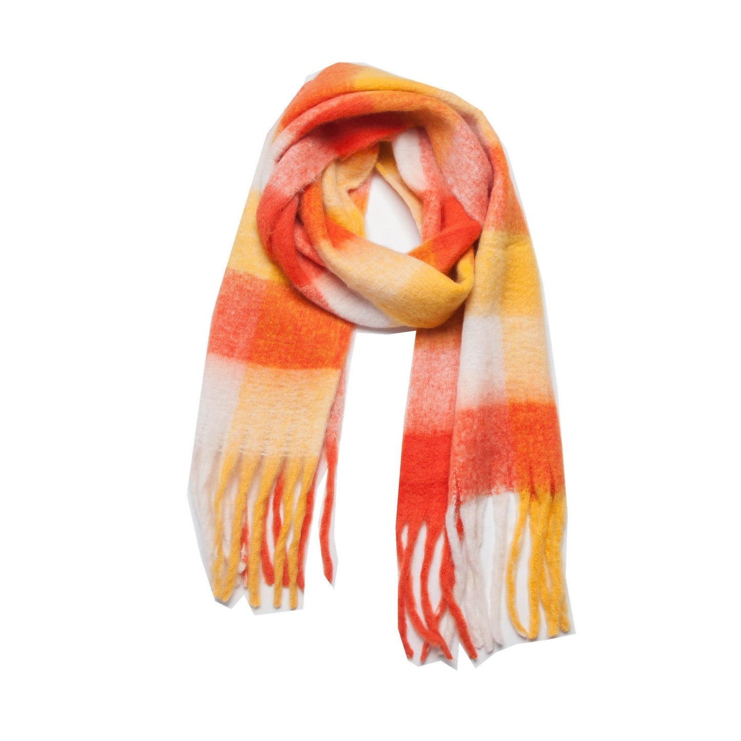 Coloful Plaid Tassel Scarves