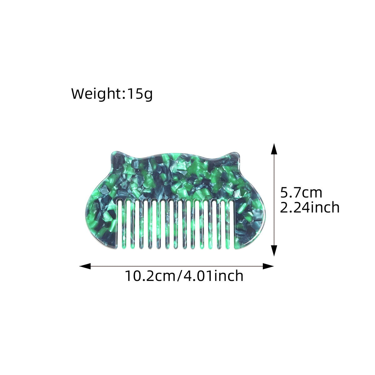 Cute Mini Cat Ear Acetate Hair Comb