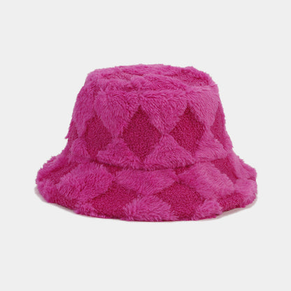 Solid Color Simple Diamond Checker Bucket Hats