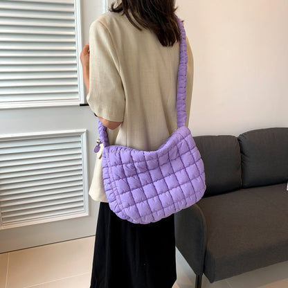 Solid Color Cloud Bag Casual Daily Shoulder Bag