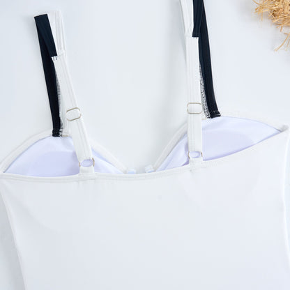 Sexy Color Block One-Piece Swimsuit