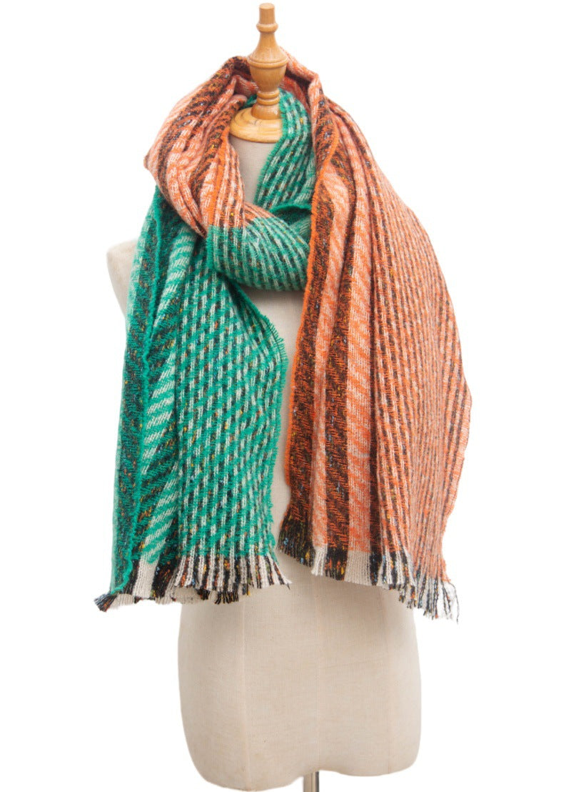 Vintage Stripe Patchwork Scarves