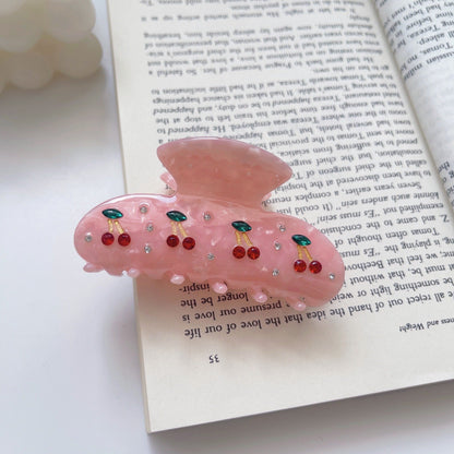 2+Cute Cherry Rhinestone Hair laws
