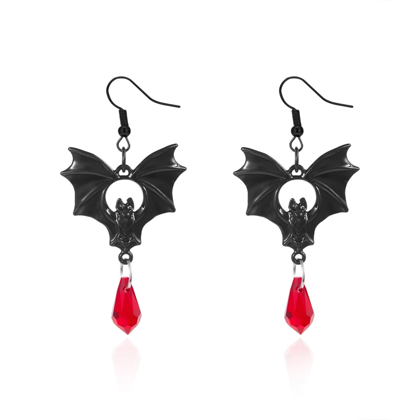Vintage Gothic Bat Halloween Dangle Earrings