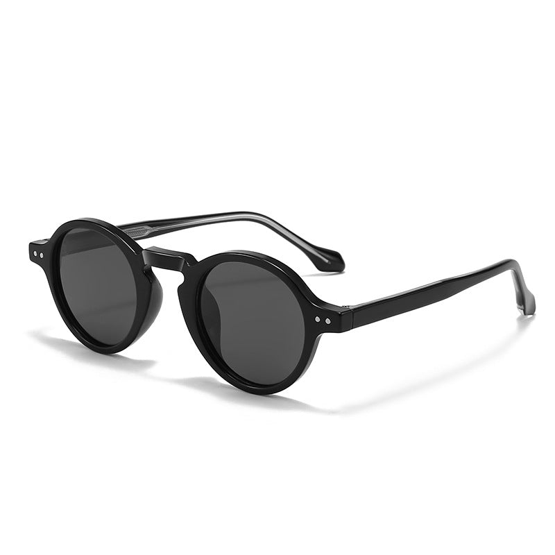Retro Round Narrow Polarized Sunglasses