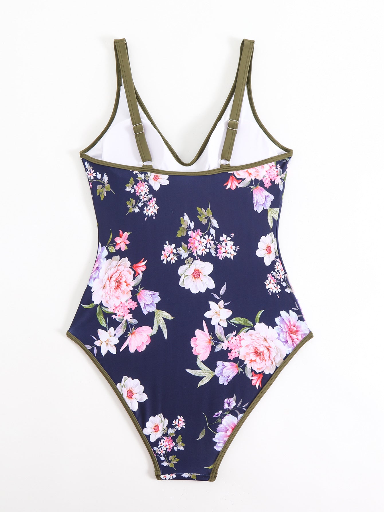 Sexy Floral Ptrint One-Piece Sporty Swimsuit