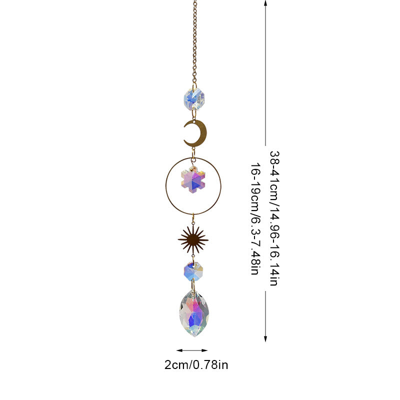 Snowflake Colorful Hanging Crystal Decoration