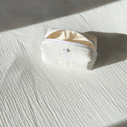 Solid Color Sweet Portable Make Up Bag