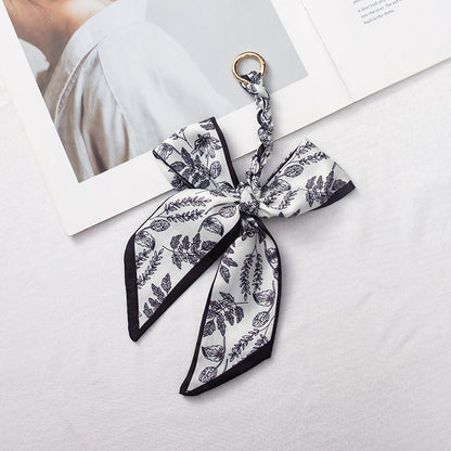 Elegant Satin Scarf Bow Bag Charms