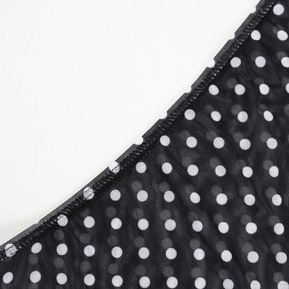 Polka Dot Strapless Bikini Maxi Cover