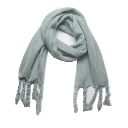 Simple Solid Color Tassel Scarves