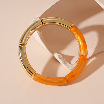 Simple Metal Acylic Splicing Thin Bracelets