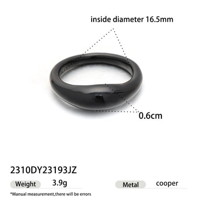 Simple Solid Color Oil Drip Rings