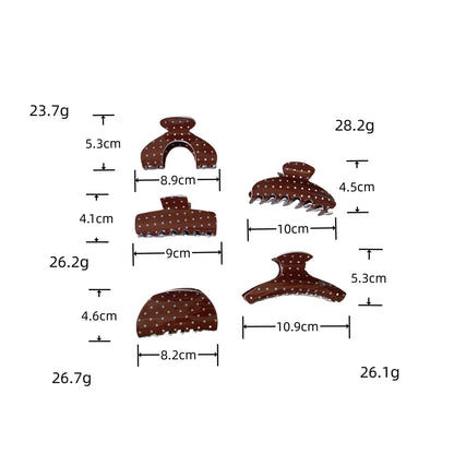 Minimalist Polka Dots Acrylic Hair Claw