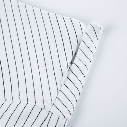 Striped Hip Wrap Slim Mini Skirt