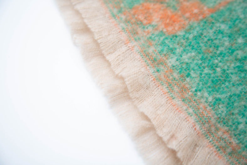 Contrasct Color Floral Print Scarves