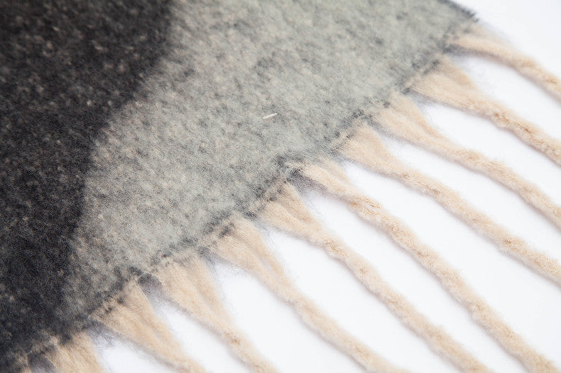 Comtrast Color Tassel Mohair Scarves