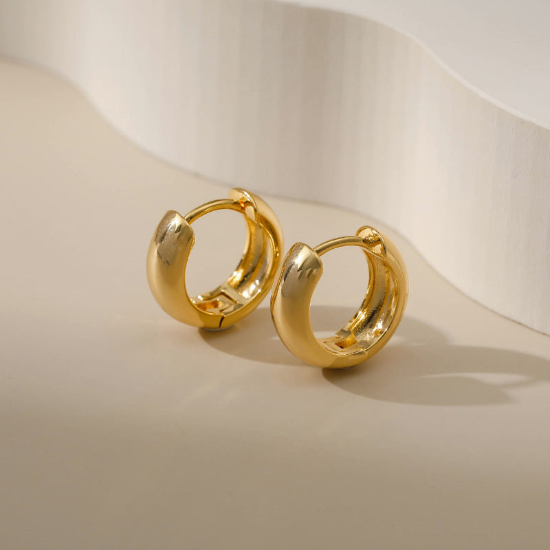 Gold Simple Small Hoop Earrings
