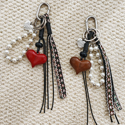 Love Pearls Keychain Bag Charms