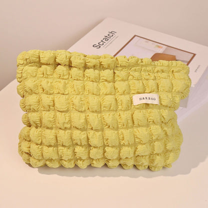 Solid Color Clody Puffer Coametic Bag