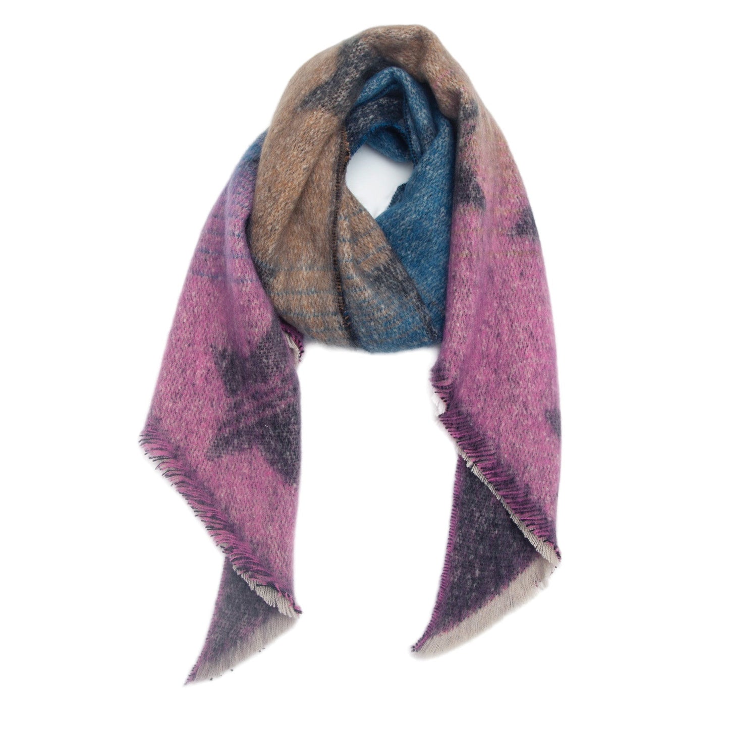 Contrast Color Star Print Scarves