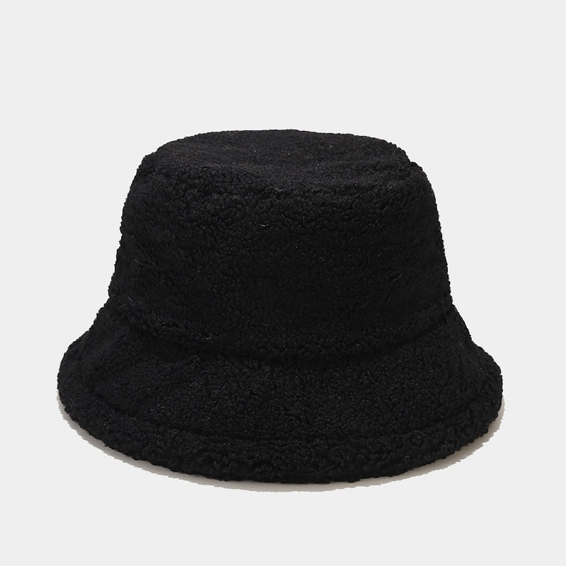 Winter Simple Solid Color Warm Bucket Hat