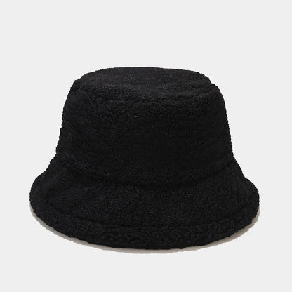 Winter Simple Solid Color Warm Bucket Hat