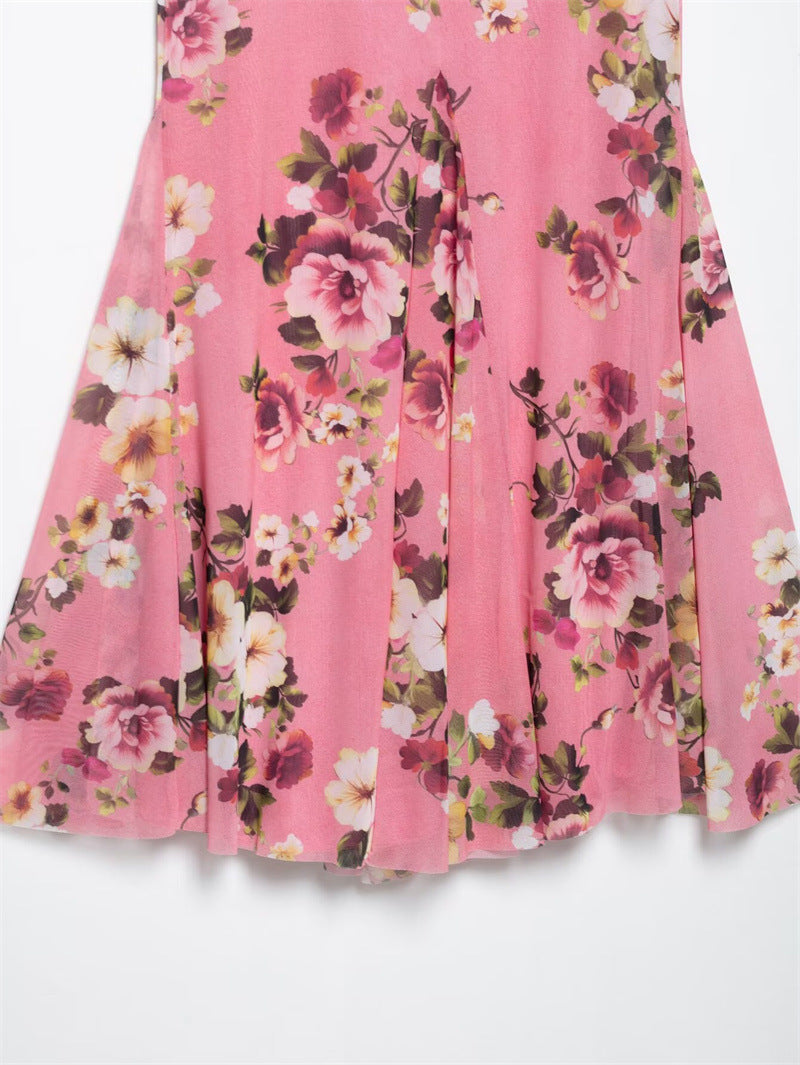 Asymmetrical Spaghetti Strap Top and Skirt Set