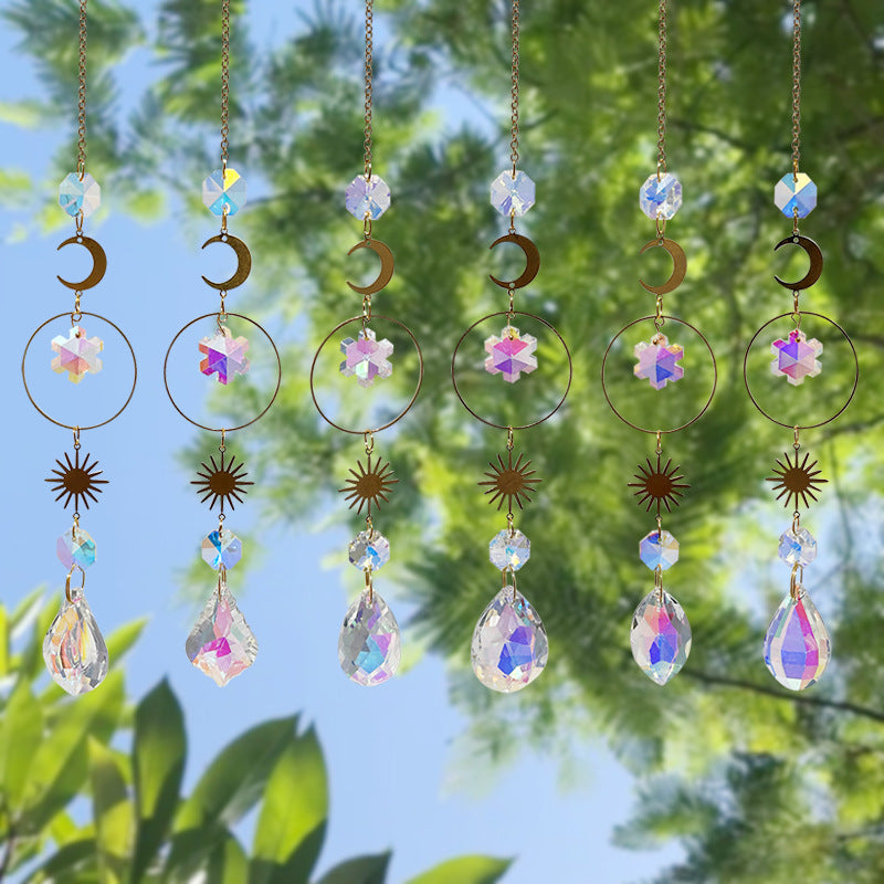 Snowflake Colorful Hanging Crystal Decoration