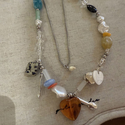 Cute Double-Layer Spicing Beaded Necklace
