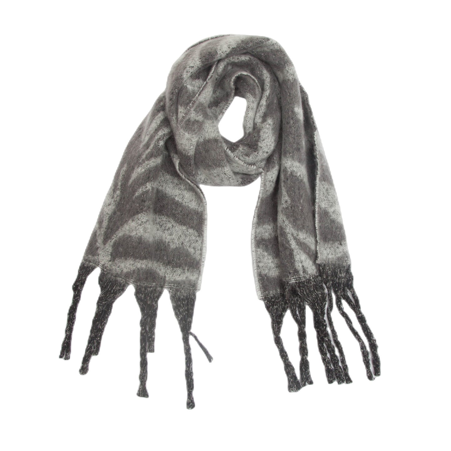 Zebra Print Tassel Scarves