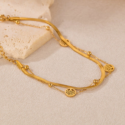 Vintage Double-Layer Snake Chain Bracelet
