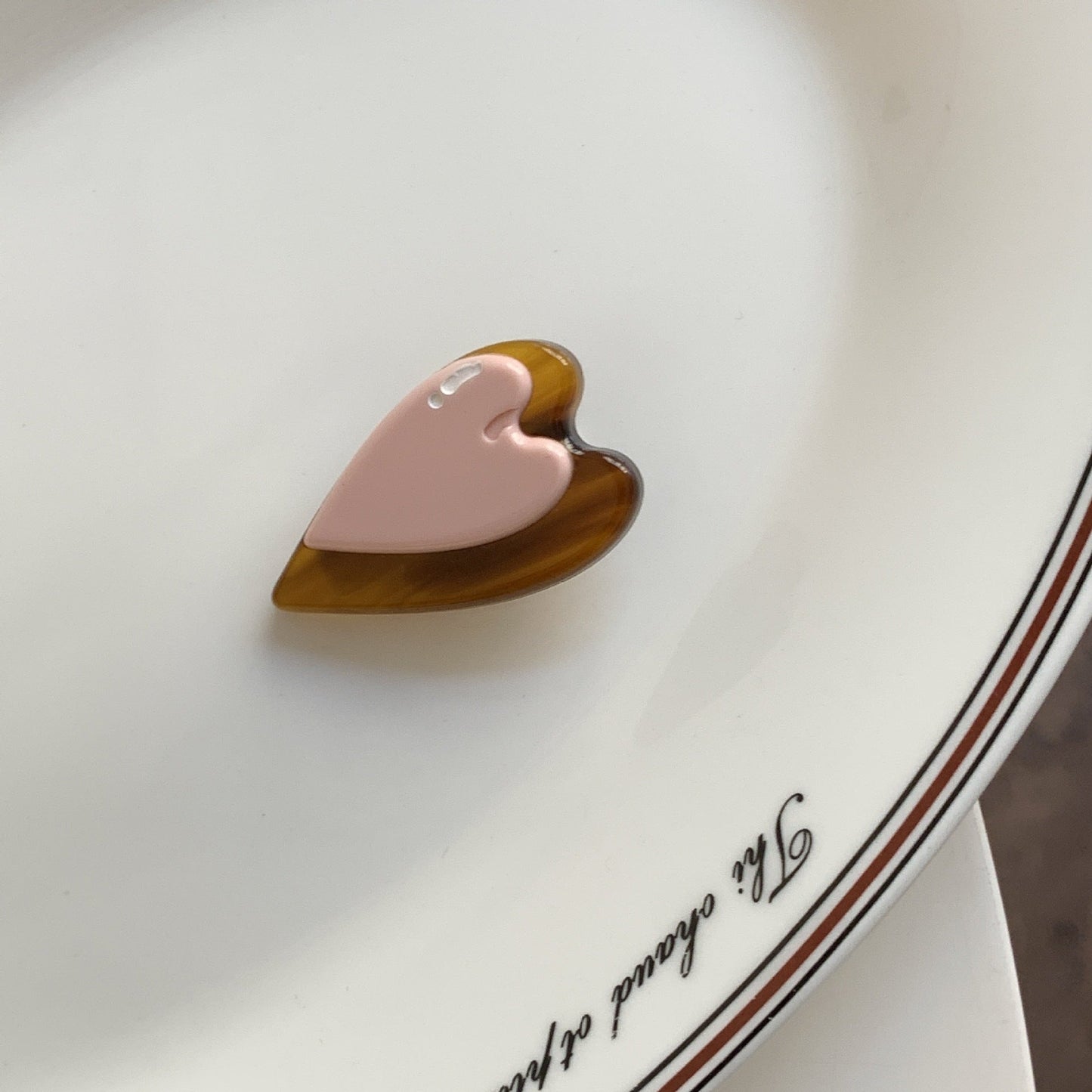 Cute Chocolate Strawberry Heart Hair Clip