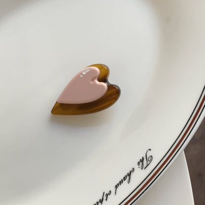 Cute Chocolate Strawberry Heart Hair Clip