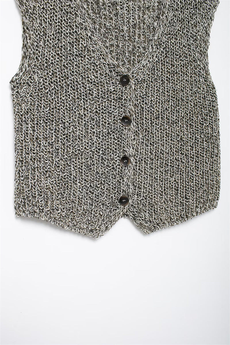 Distressed Solid Color V-Neck Tank Top